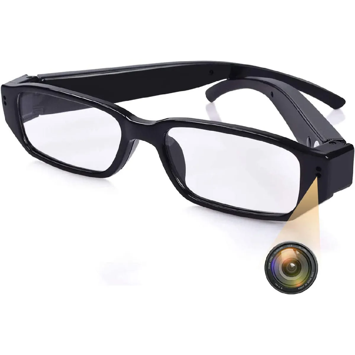 Yonis Noire Lunettes Caméra Espion