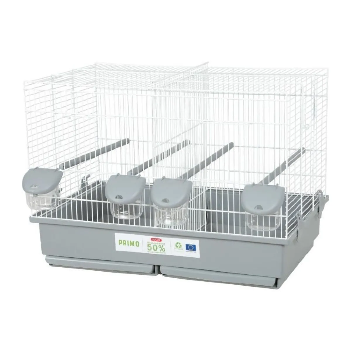 ZOLUX Cage Primo Éco-conçue 57 cm Blanc/Gris