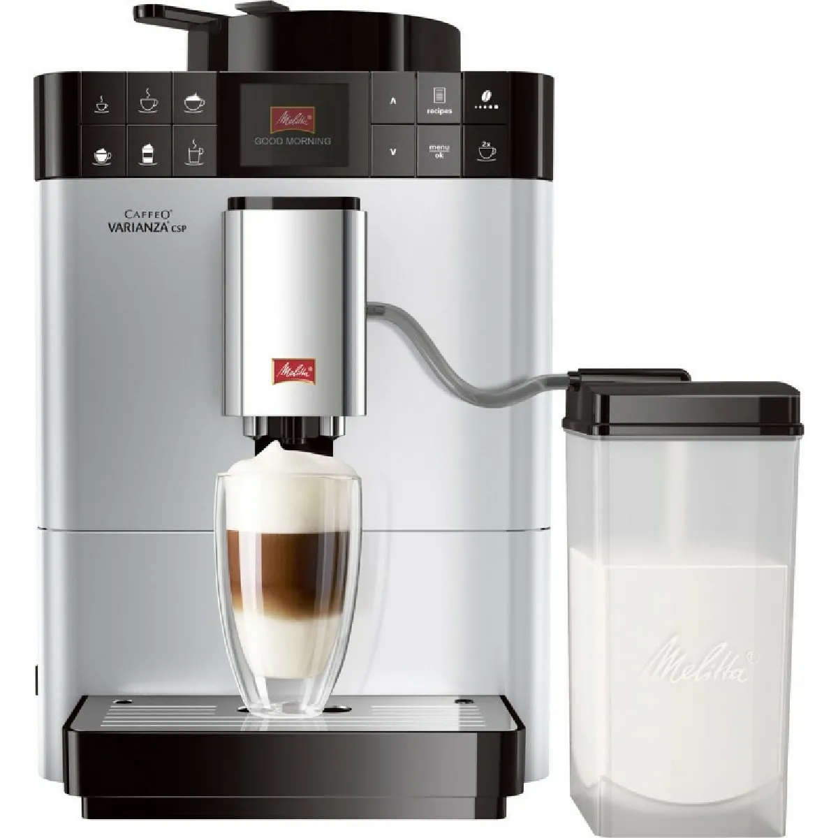 Melitta Argent Caffeo Varianza Csp - Machine À Café Automatique Avec Mousseur À Lait - 15 Bar - Image 3