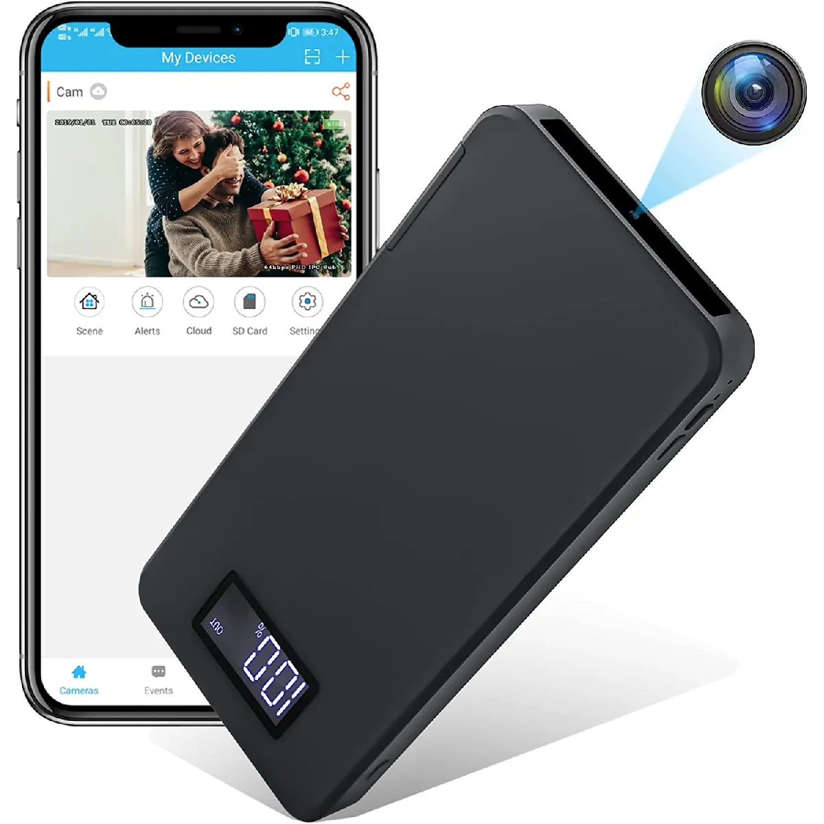 Yonis Noir Batterie Caméra Espion