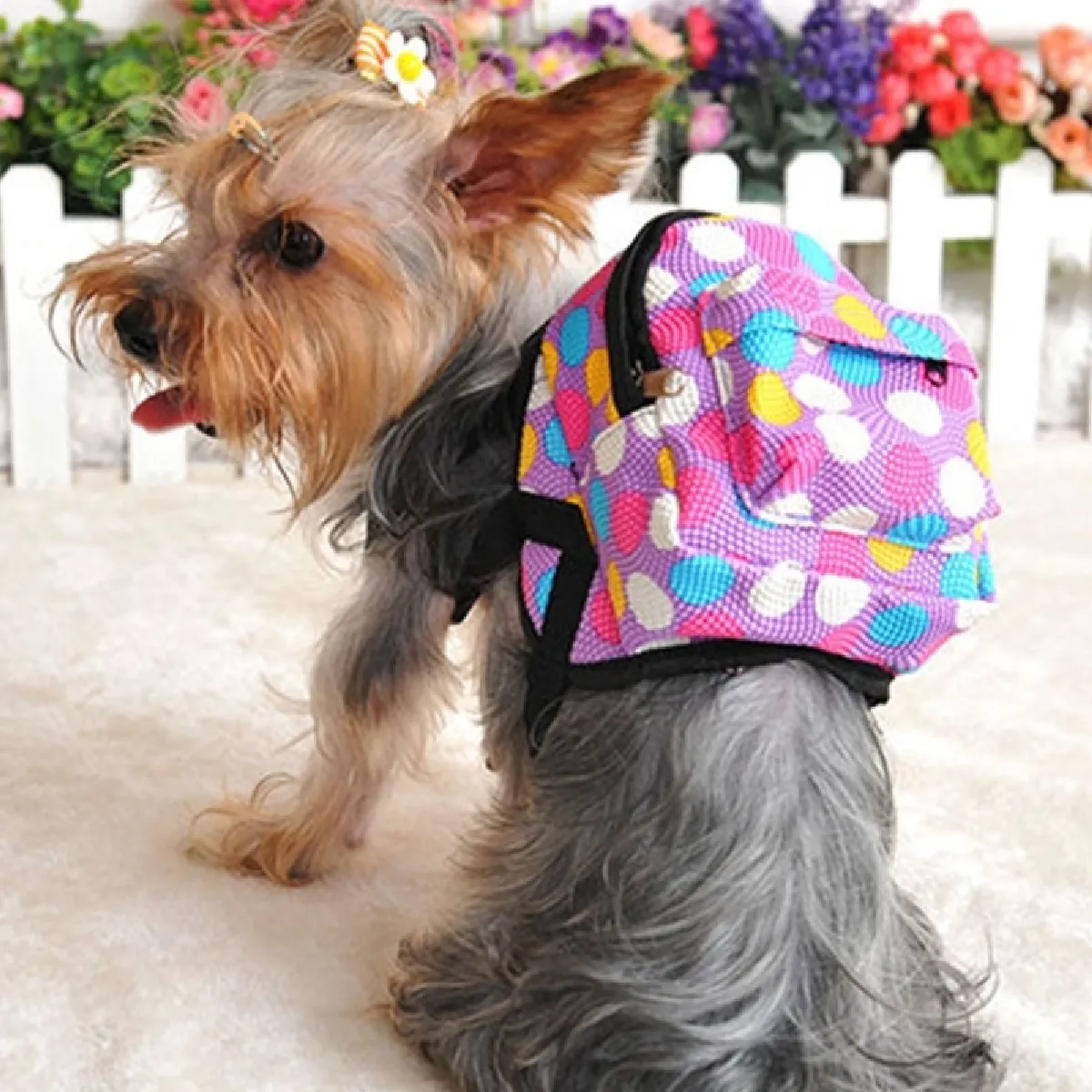 Meilleurs prix pour Pour chien avec corde de Violet remorquage Large, poitrine mesure: 42-60cm Animal de compagnie Own Sac à dos Pet de Circle Wave Point Le petit à