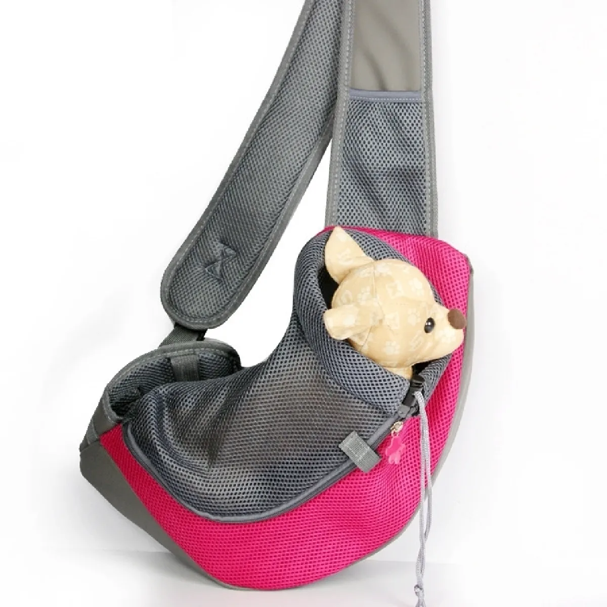 Comparer les prix de Chien et Chat Sling Carrier Magenta Mains Libres Réversible Pet Papoose Bag, Taille: Grand