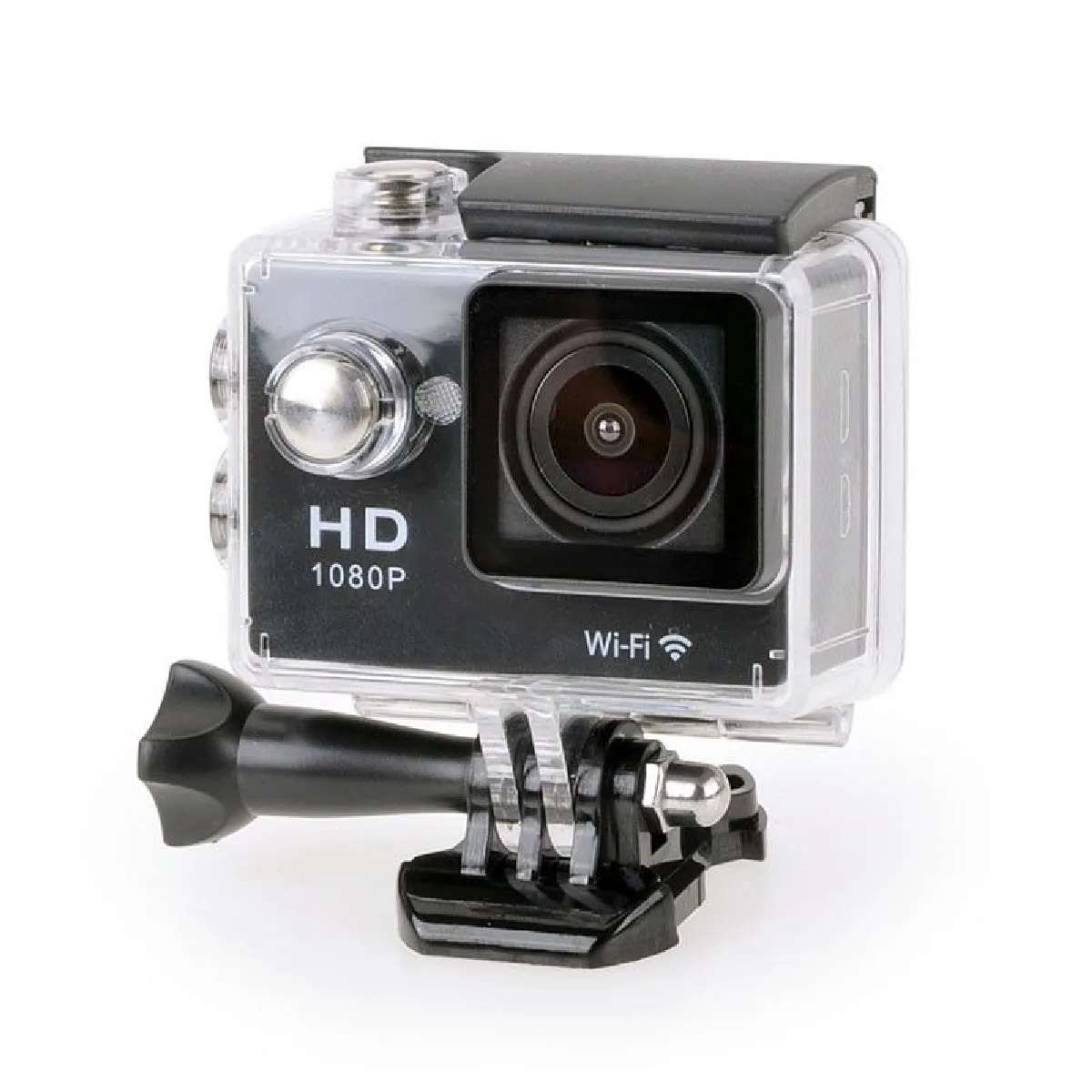 Yonis Noir Caméra Sportive Étanche 30M 170° Hd 1080P Wifi Time Lapse Multi Sport 8 Go
