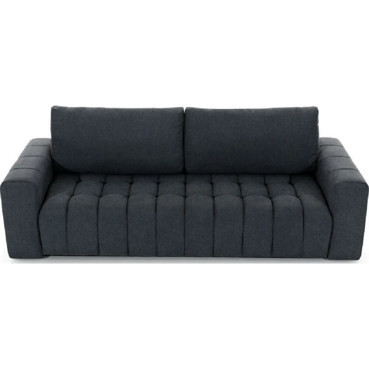 Venesetti Canapé droit 3 places convertible - Gris foncé Venesetti Canapé droit 3 places convertible - Gris foncé