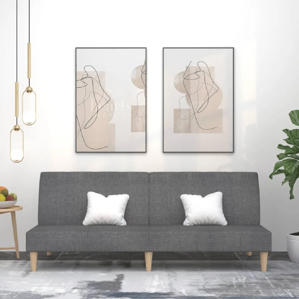 vidaXL Canapé lit 2 places