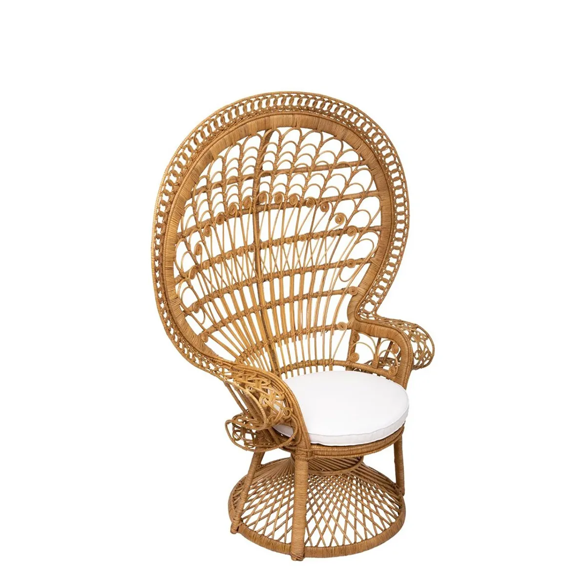 Pegane Fauteuil de jardin en rotin - Naturel