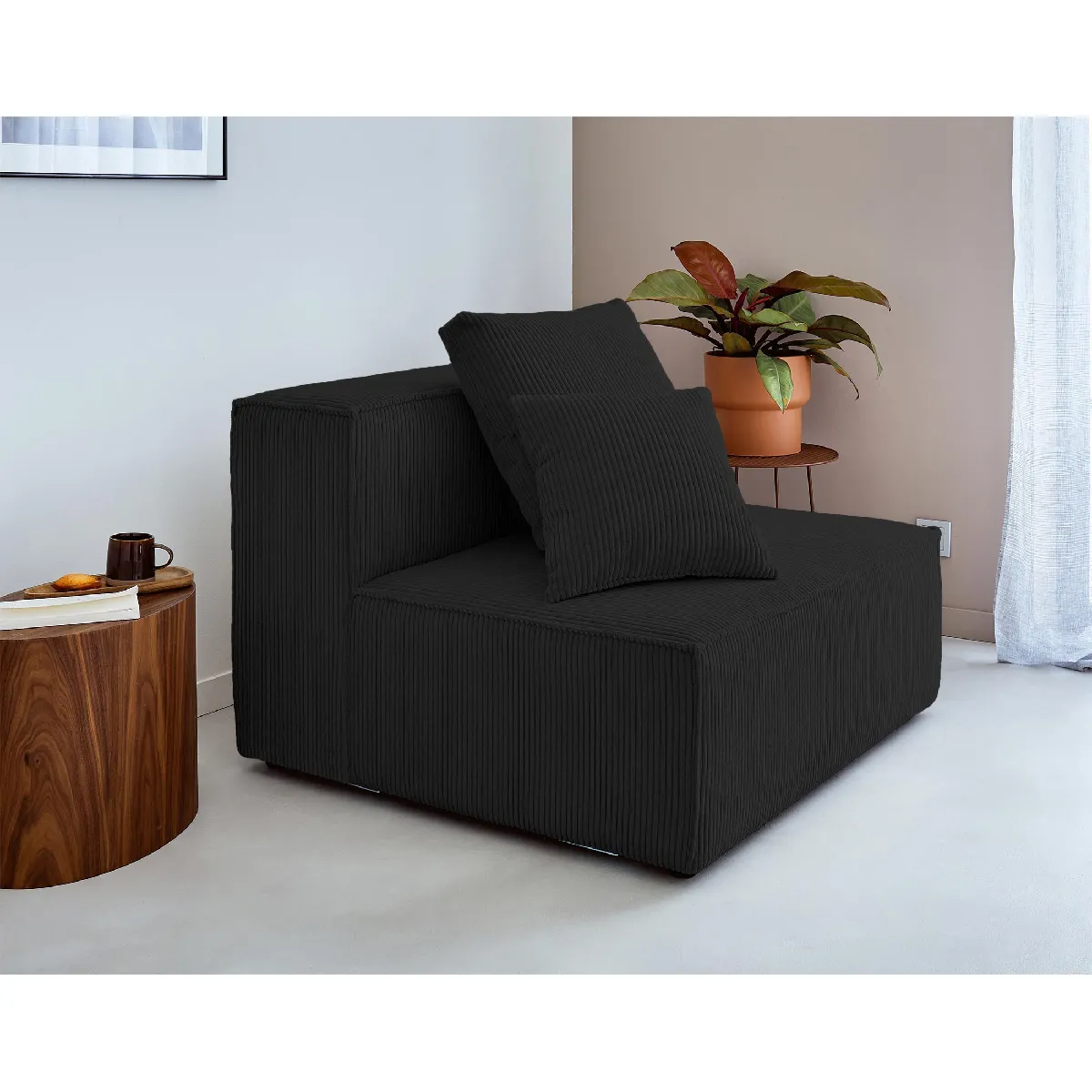 Lisa design Colombine module canapé - Noir Lisa design Colombine module canapé - Noir