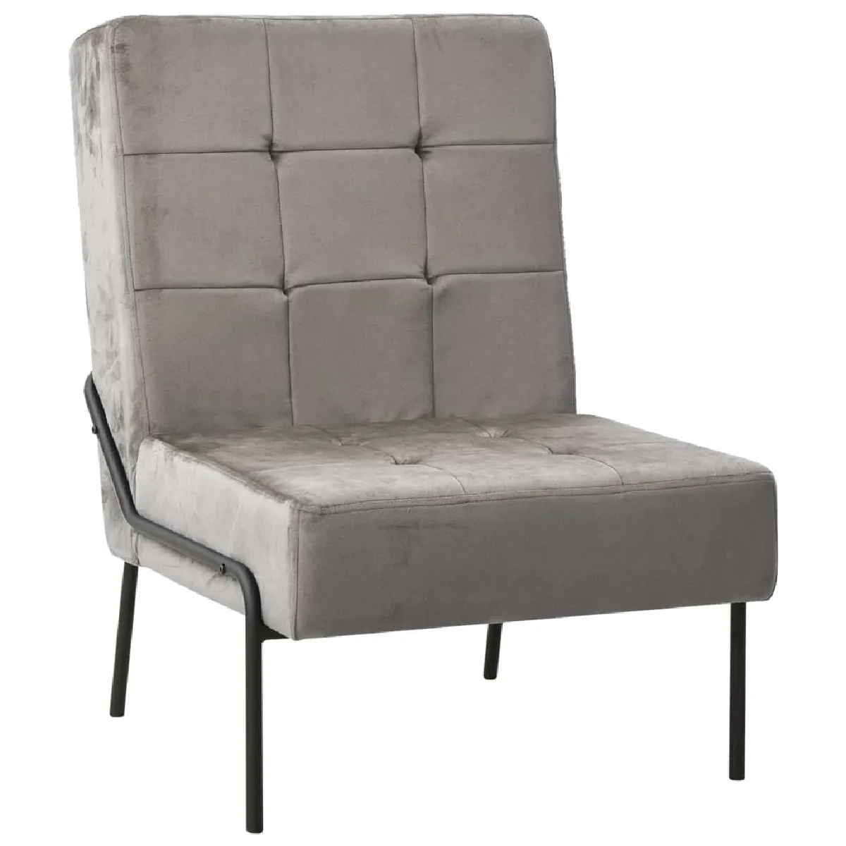 vidaXL Chaise de relaxation Velours Crème - vue 9