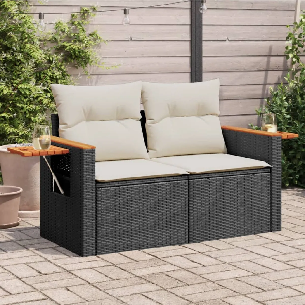 vidaXL Canapé de jardin 2 places - vue 10