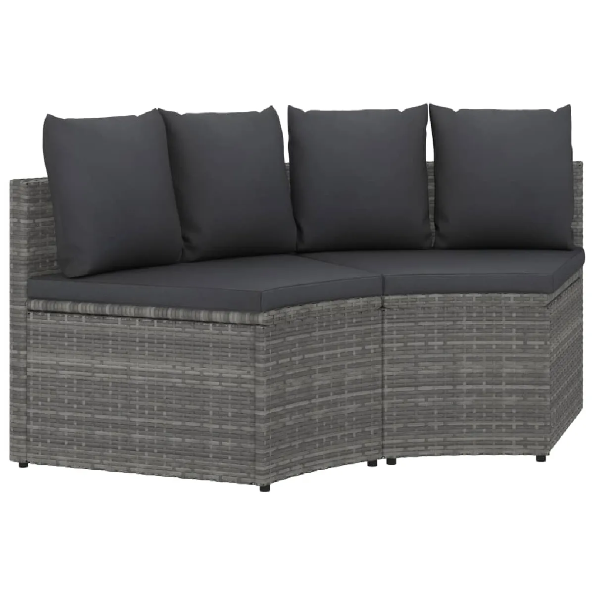 VIDAXL  Salon de jardin 2 pcs - Gris