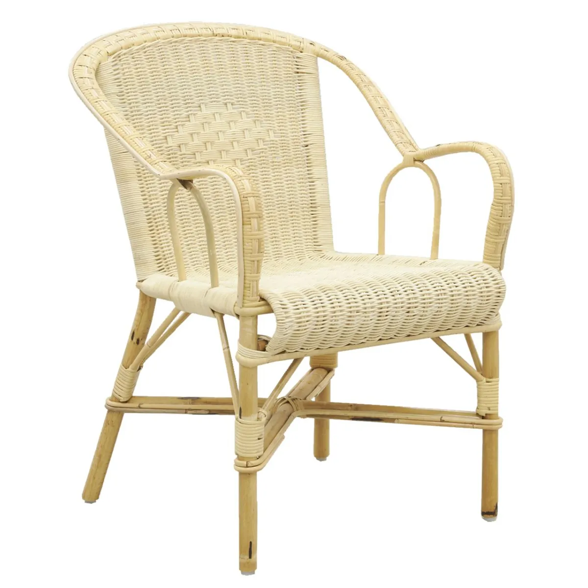 Aubry Gaspard Fauteuil crapaud - Manau et Rotin Aubry Gaspard Fauteuil crapaud - Manau et Rotin