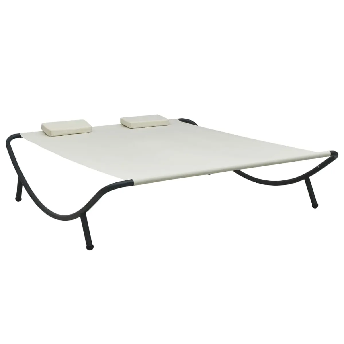 vidaXL Chaise longue - Crème