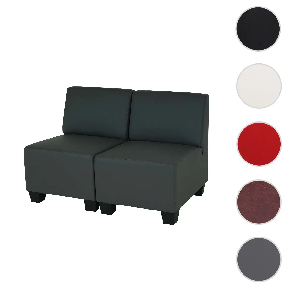 Mendler Canapé modulable Lyon - Gris Mendler Canapé modulable Lyon - Gris