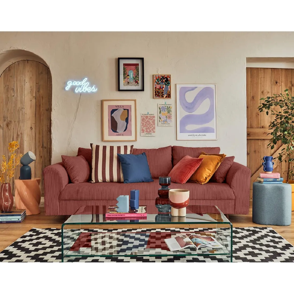 Lisa design canapé 3 places - Terracotta Lisa design canapé 3 places - Terracotta