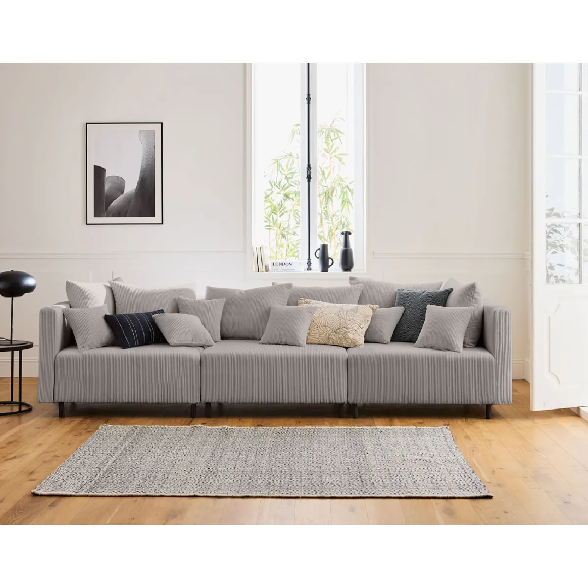 Lisa design canapé modulable Edinburg - Gris clair Lisa design canapé modulable Edinburg - Gris clair