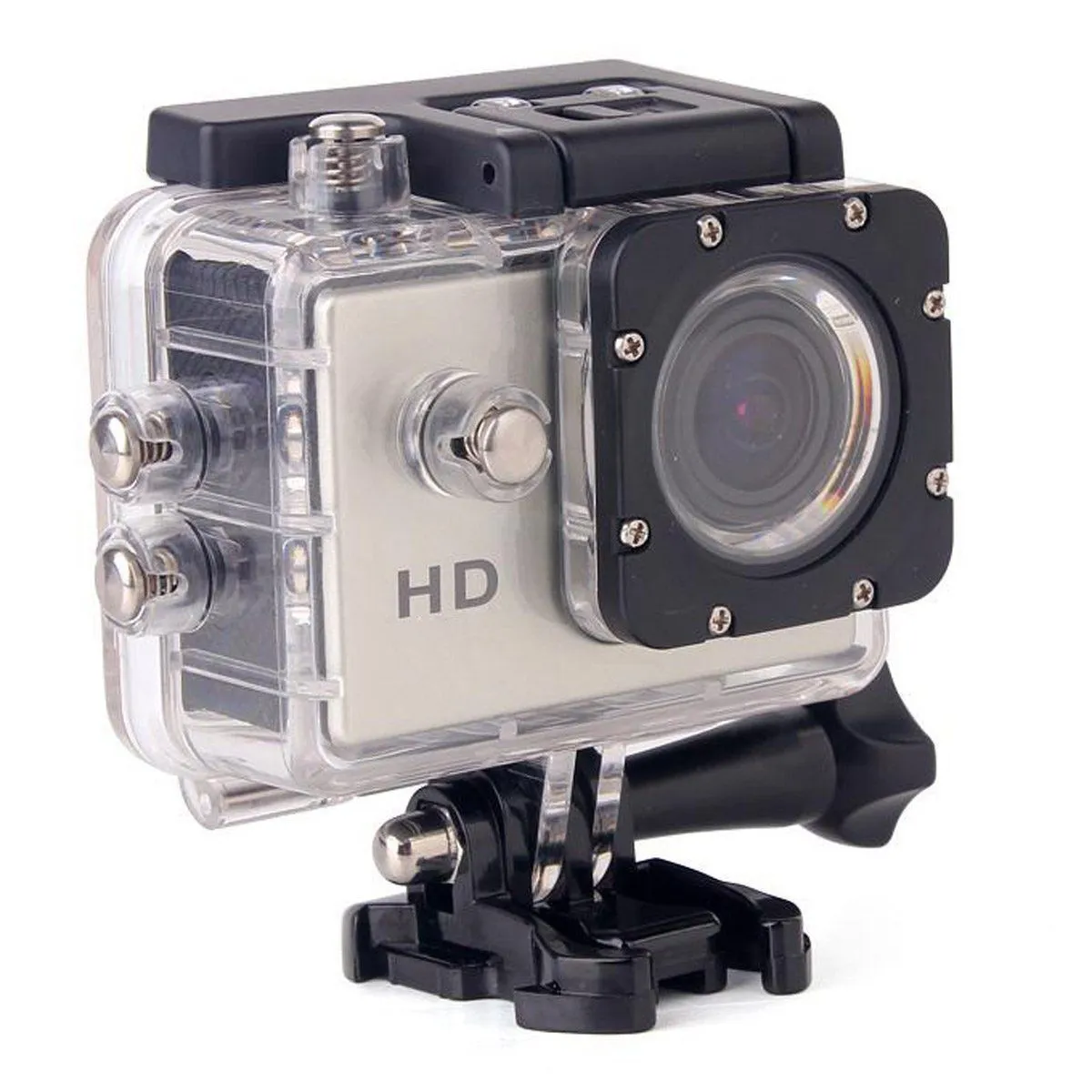 Yonis Argent Mini Caméra Sport Hd 720P Étanche 30M 1.5' Photos Vidéo Angle 140° 8 Go