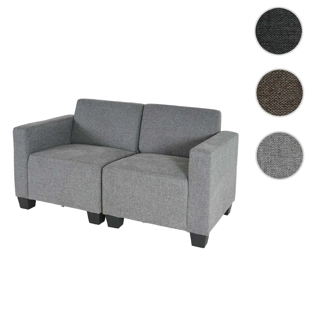 Mendler Gris Canapé Droit 2 Places