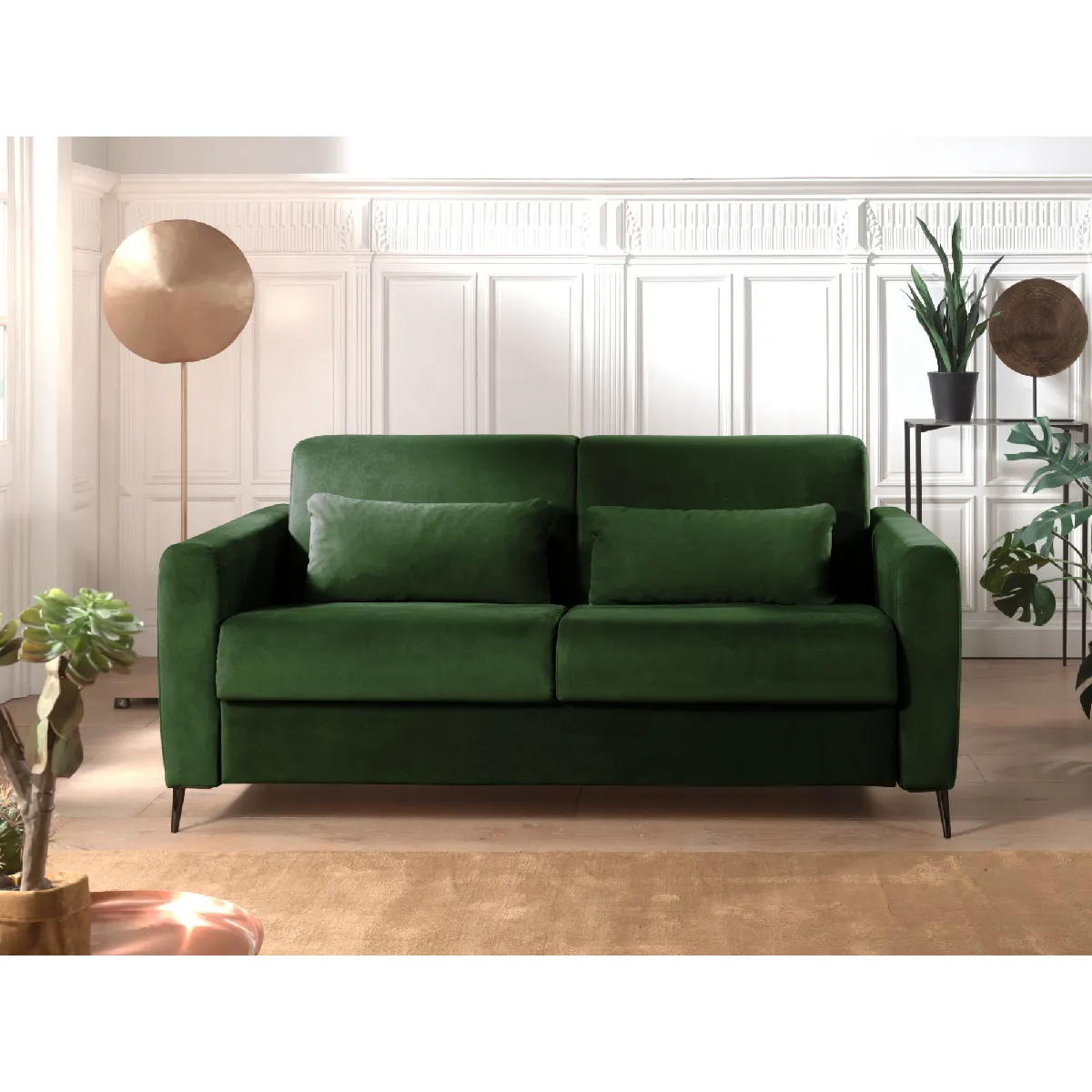 Owen - canapé lit 3 places convertible express couchage quotidien 140 cm matelas 12 cm en