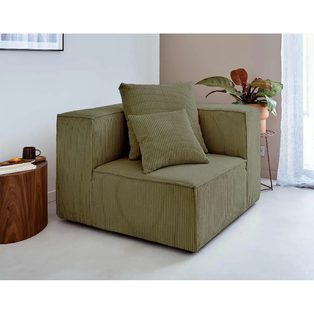 Lisa design canapé droit Colombine - vert Lisa design canapé droit Colombine - vert