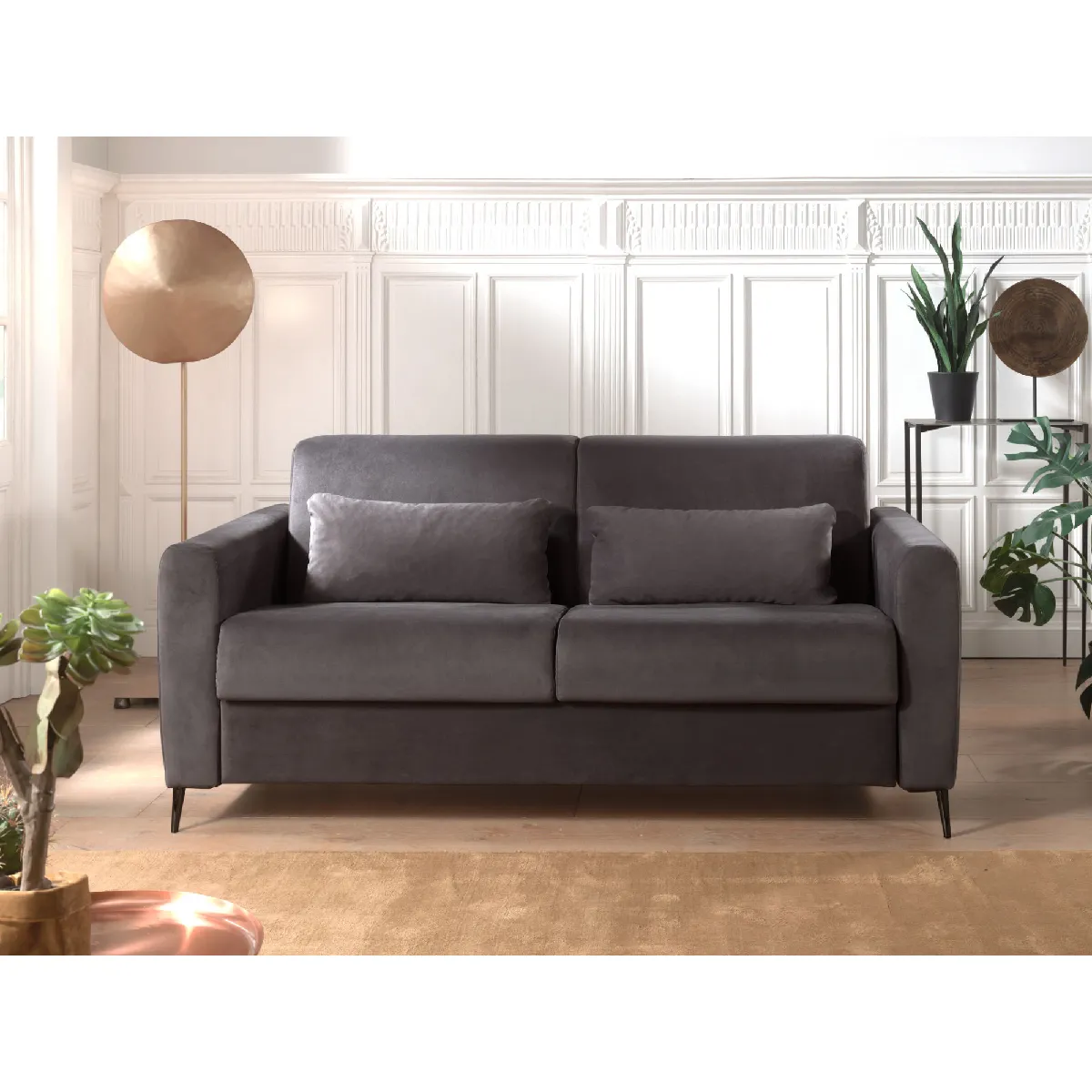 Owen - canapé lit 3 places convertible express couchage quotidien 140 cm matelas 12 cm en
