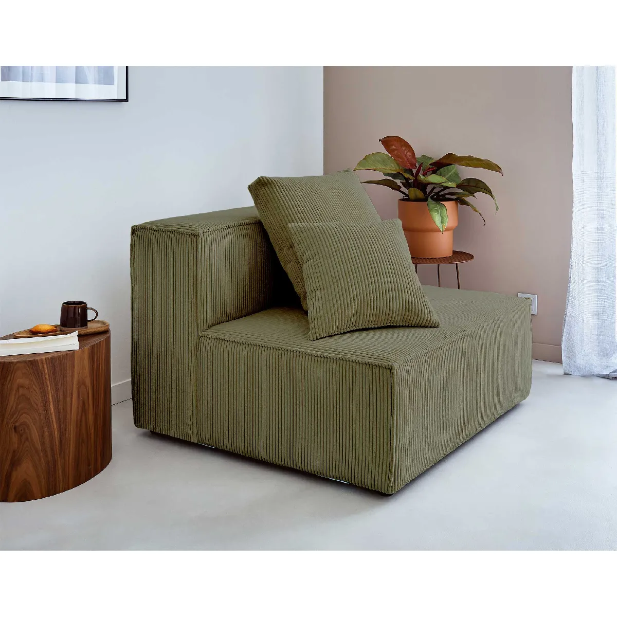 Lisa Design Vert Colombine Canapé Droit 2 Places