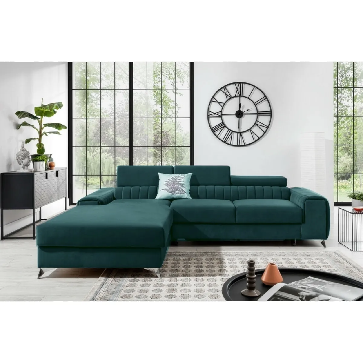 Venesetti Canapé d'angle Luxe - Vert