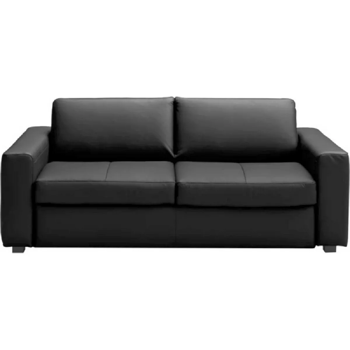 Venesetti Canapé 3 places convertible cuir corail noir