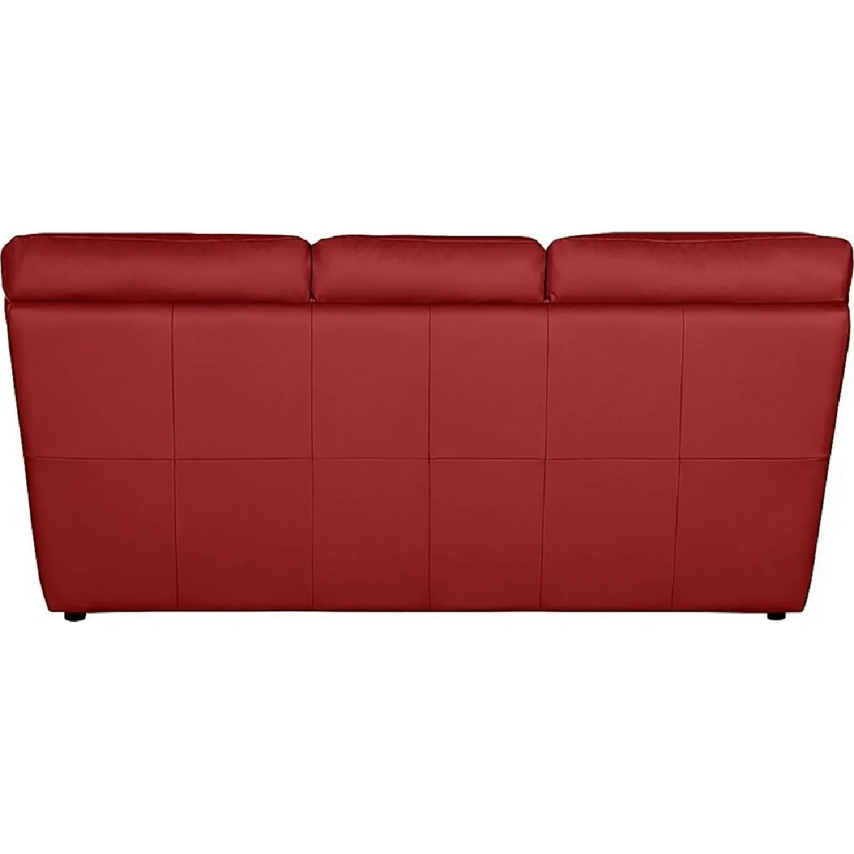 Canapé-lit Convertible IKEA 3 Places En Cuir Bordeaux - Ferme, Couchage Double