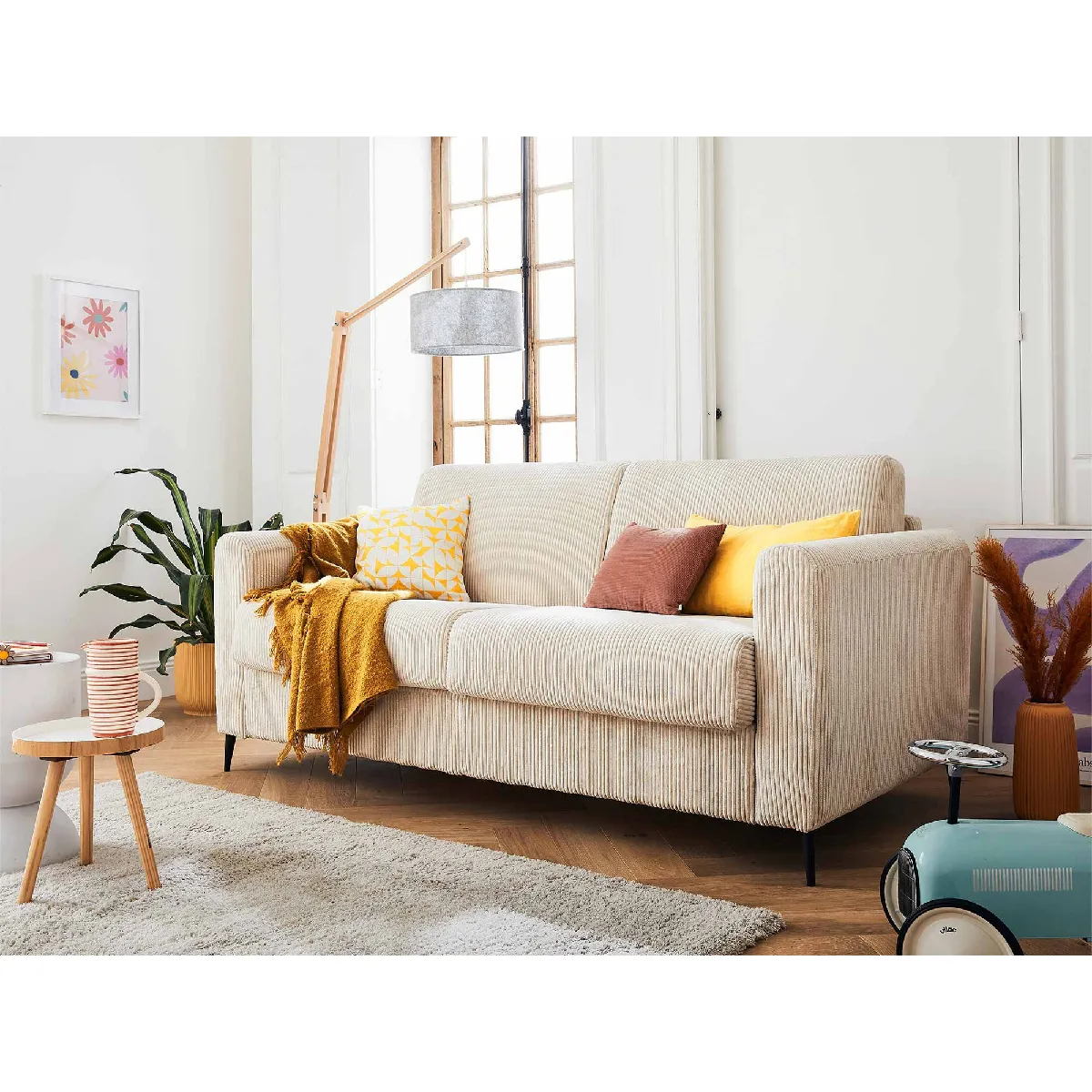 Owen - canapé lit 3 places convertible express couchage quotidien 140 cm matelas 12 cm en Owen - canapé lit 3 places convertible express couchage quotidien 140 cm matelas 12 cm en