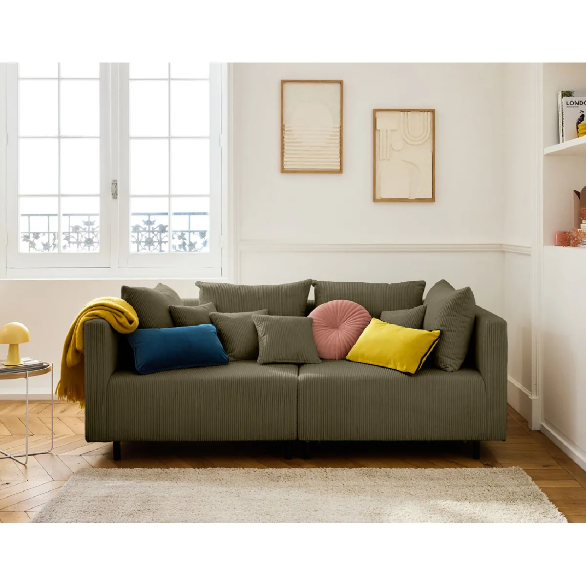 Lisa design canapé modulable 2 places - Vert Lisa design canapé modulable 2 places - Vert