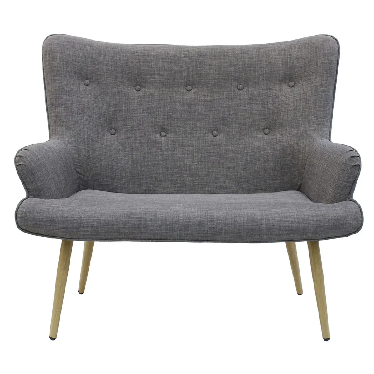 Canapé scandinave en tissu et métal 2 Places - Gris Canapé scandinave en tissu et métal 2 Places - Gris
