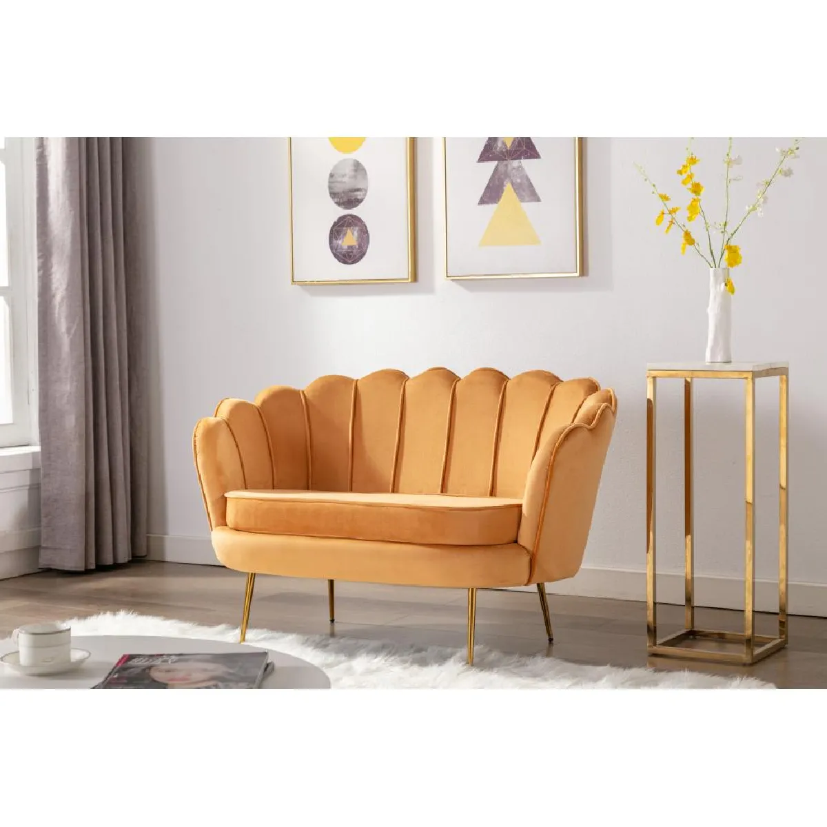 Pascal Morabito DANDELION - Velours jaune moutarde Pascal Morabito DANDELION - Velours jaune moutarde