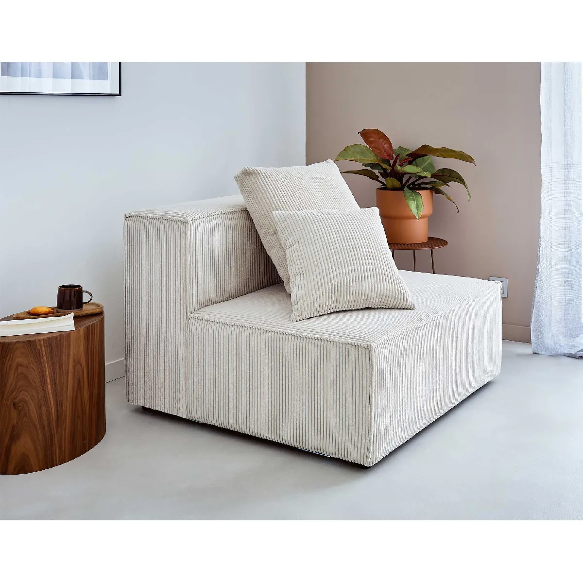 Lisa Design Beige Colombine Canapé 2 Places