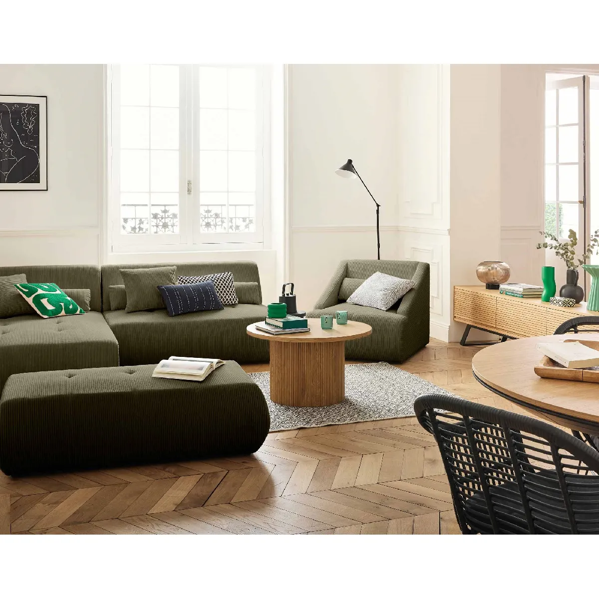 Lisa design canapé modulable Onyx - Vert Lisa design canapé modulable Onyx - Vert