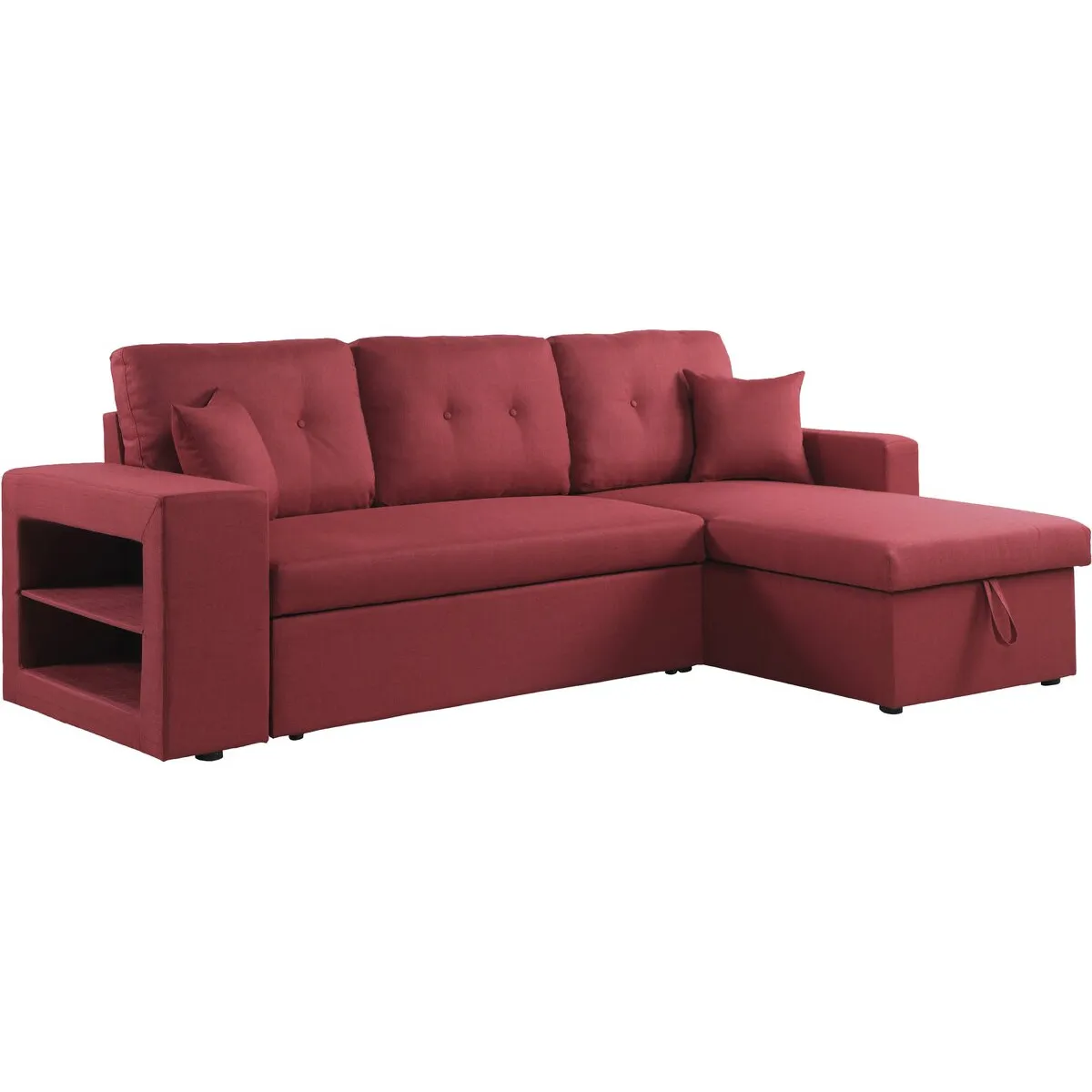 Canapé d'angle convertible/réversible [ ]Axel[ ] - 3 places - Rouge