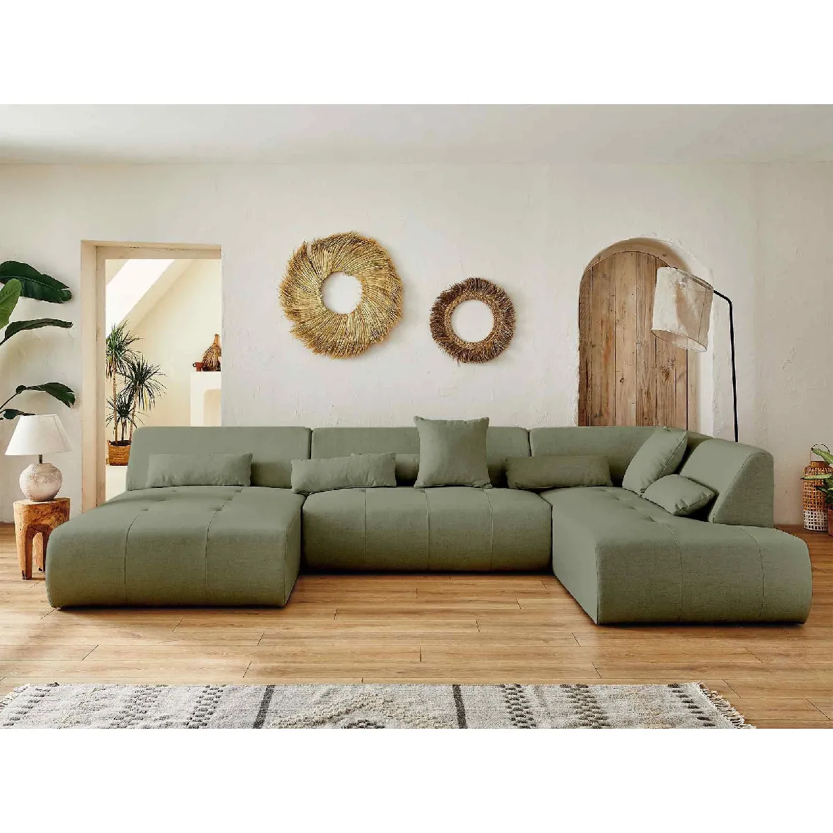Lisa design Onyx canapé panoramique - Vert