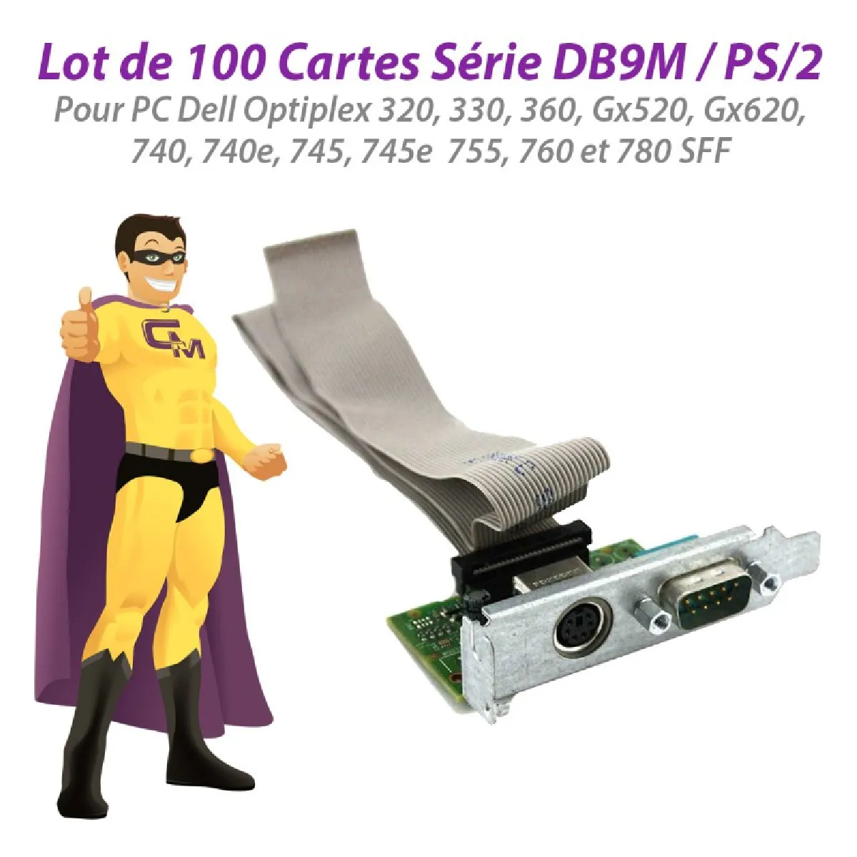 Lot x100 Cartes Série DB 9PS2 Dell
