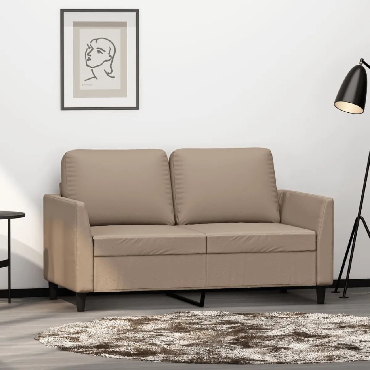 vidaXL Cappuccino similicuir