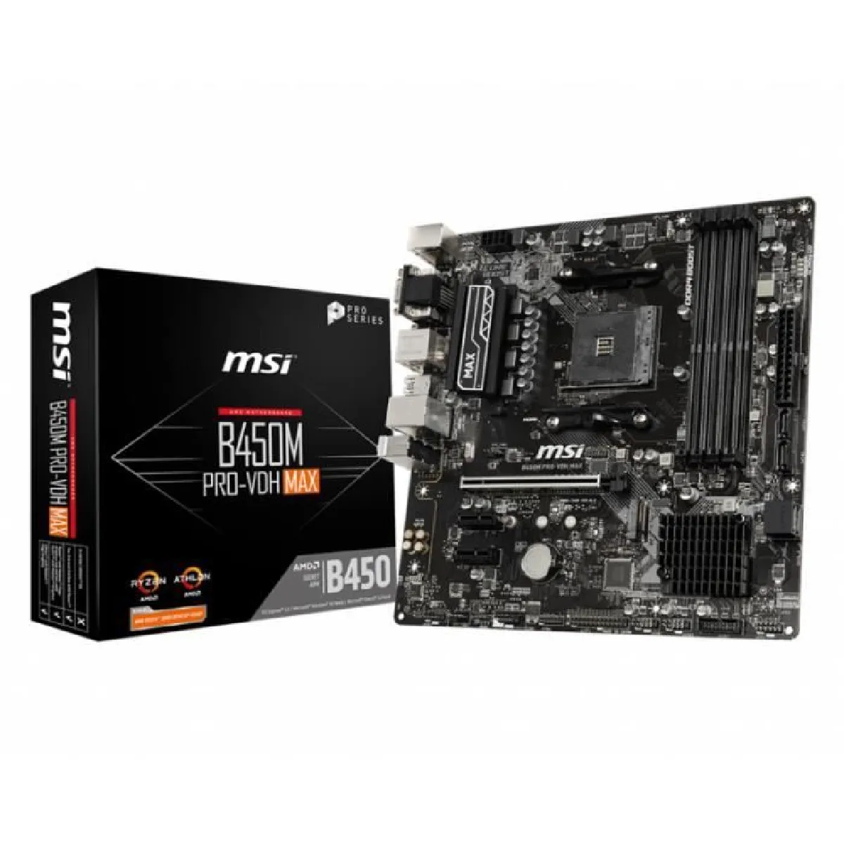 MSI Carte Mere  B450m Pro-vdh Max - Am4 - B450 - Micro Atx