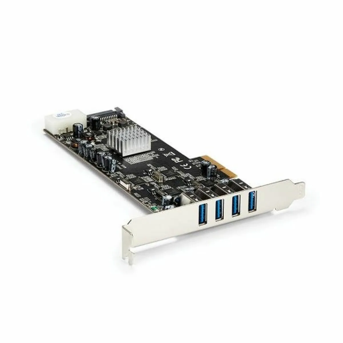 StarTech.com Carte contrôleur PCI E 4 ports USB 3.0 Type A SATA / LP4 - vue 2
