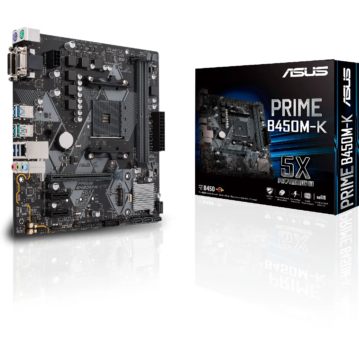 ASUS  Carte m&egrave;re Prime B450M-K Micro-ATX