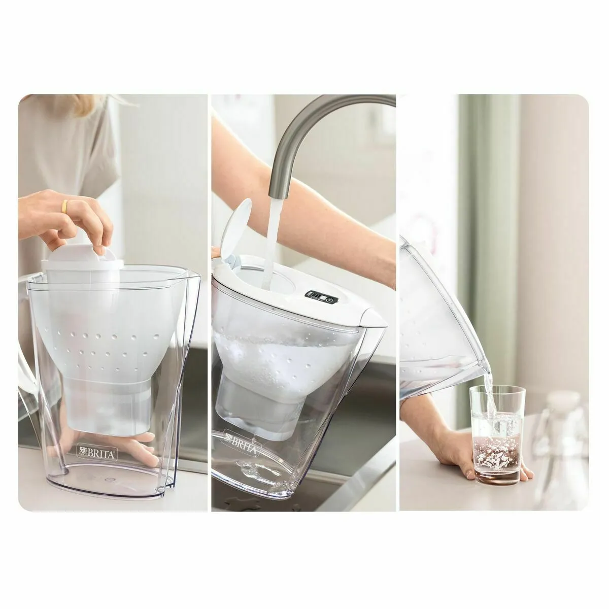 Carafe Filtrante BRITA Marella 2.4L - 6 Filtres MAXTRA+ Inclus Emballage Smart Box écologique