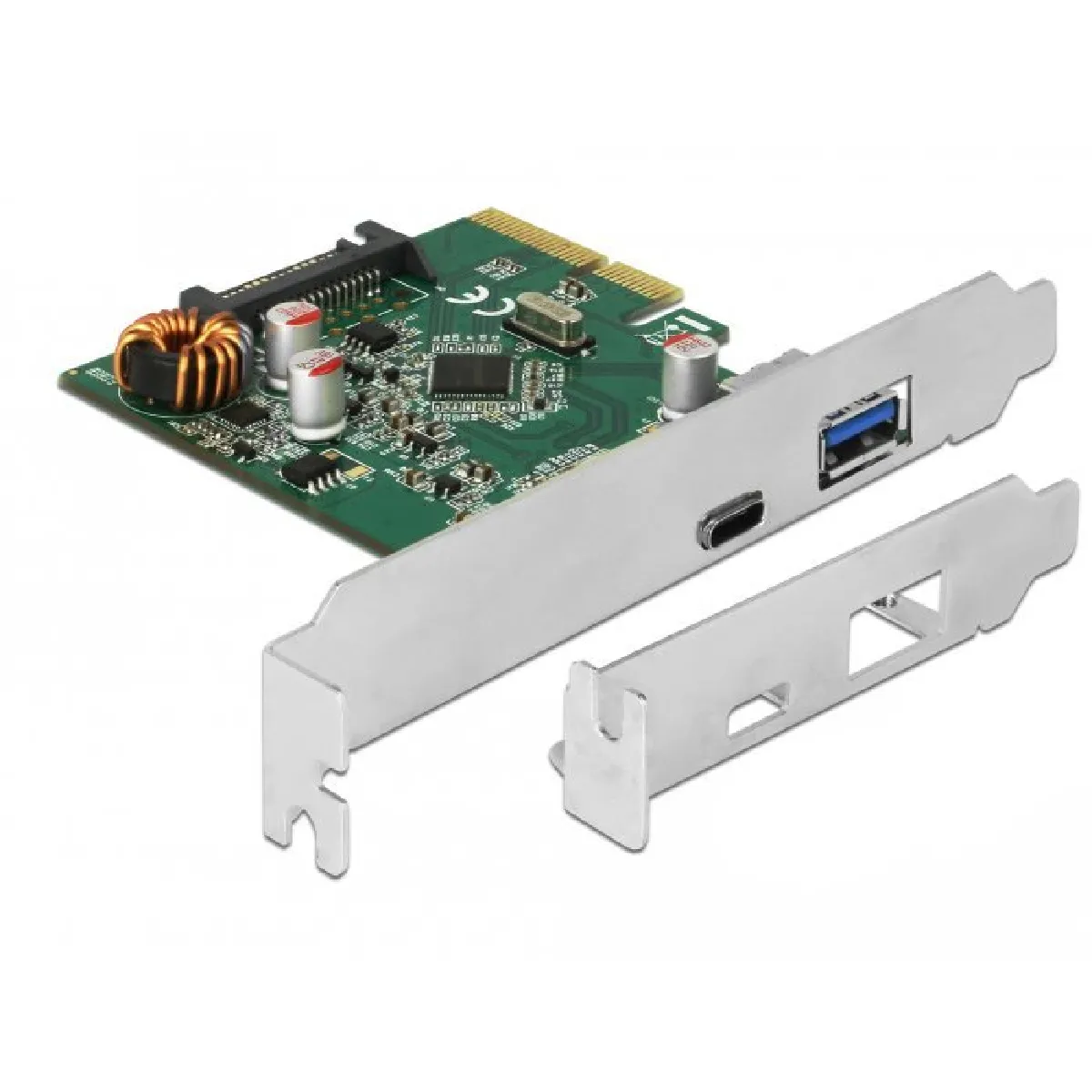 Delock - Carte adaptateur PCIe 3.0 x4 - 2 ports USB 3.1 Gen 2 - Profil bas - Image 3