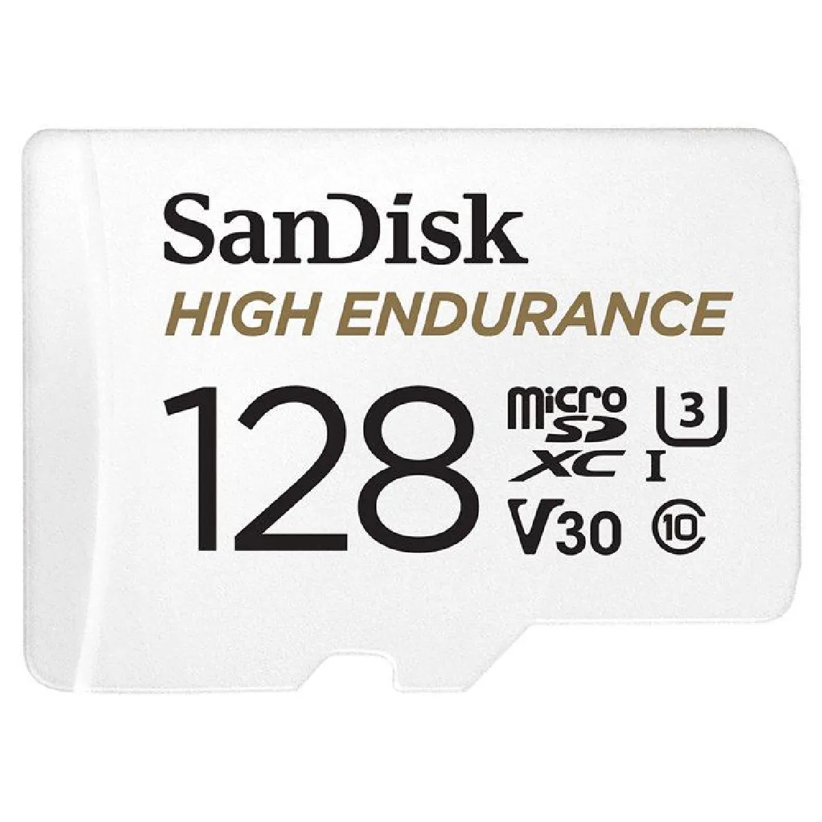 Sandisk MicroSDHC haute endurance 128 Go classe 10 U3 V30 UHS-I + adaptateur SD
