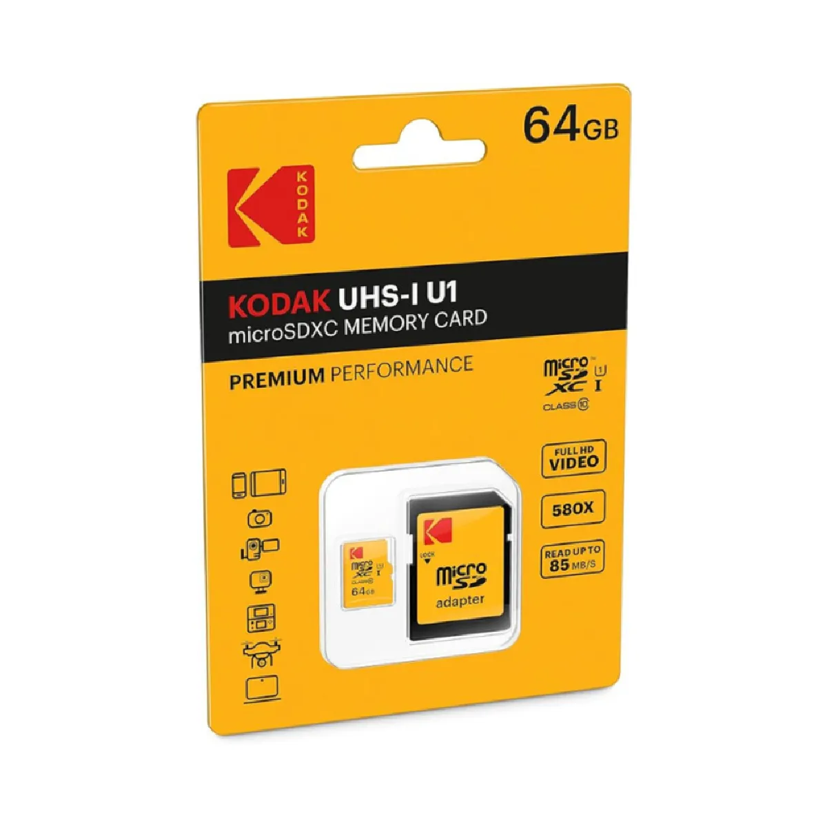 Kodak Micro SDXC - vue 3