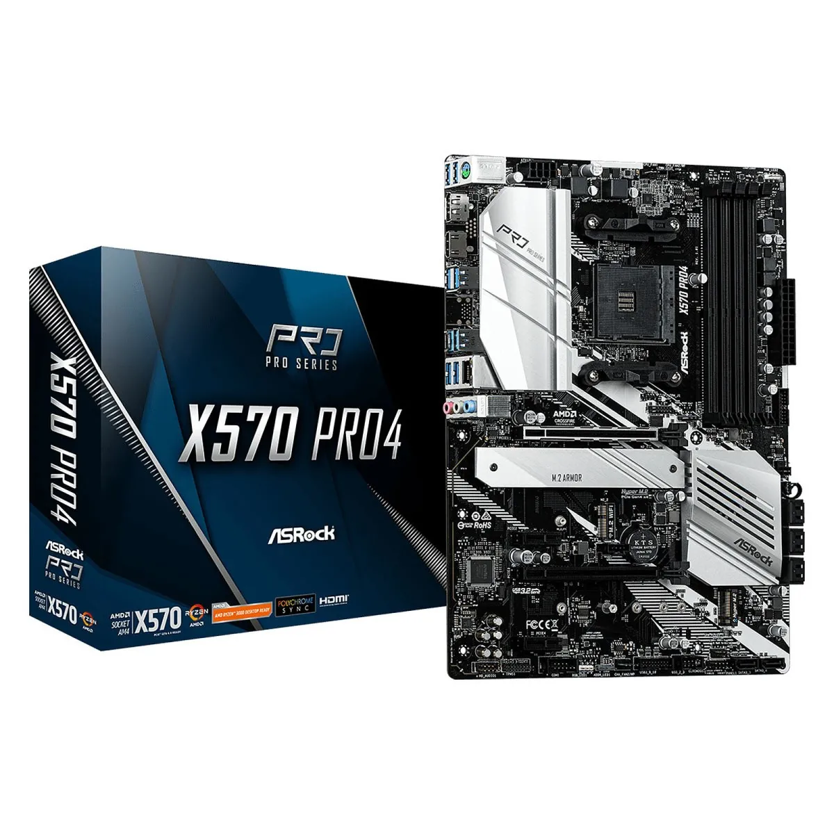 ASROCK  X570 Pro4 Emplacement AM4 ATX AMD X570