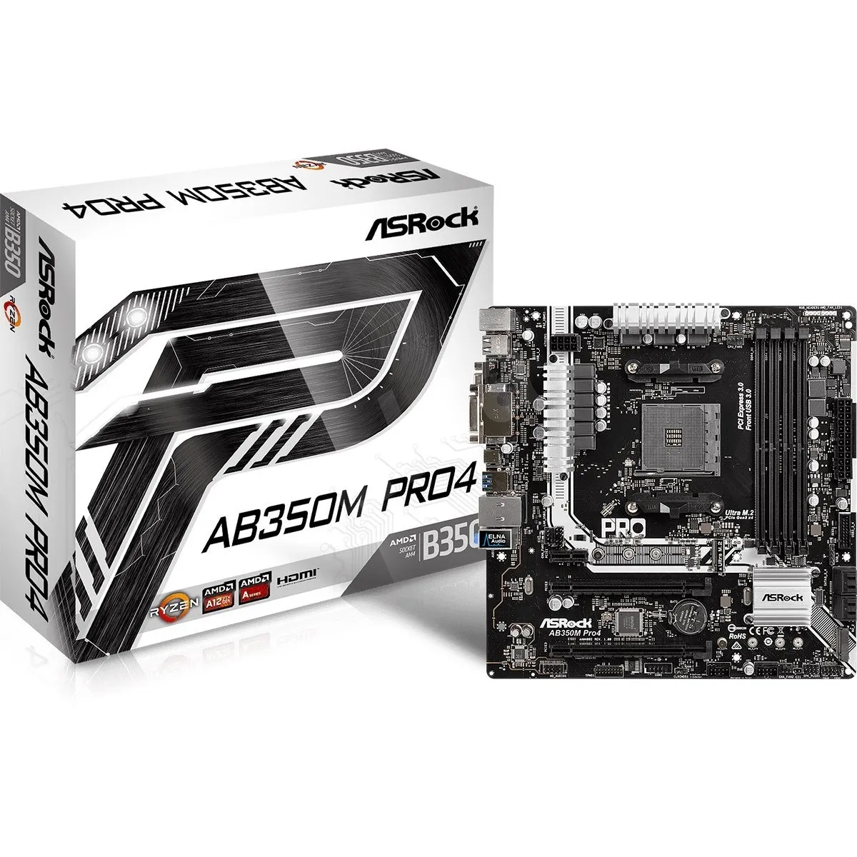 ASROCK  AB350M PRO4 carte m&egrave;re noir
