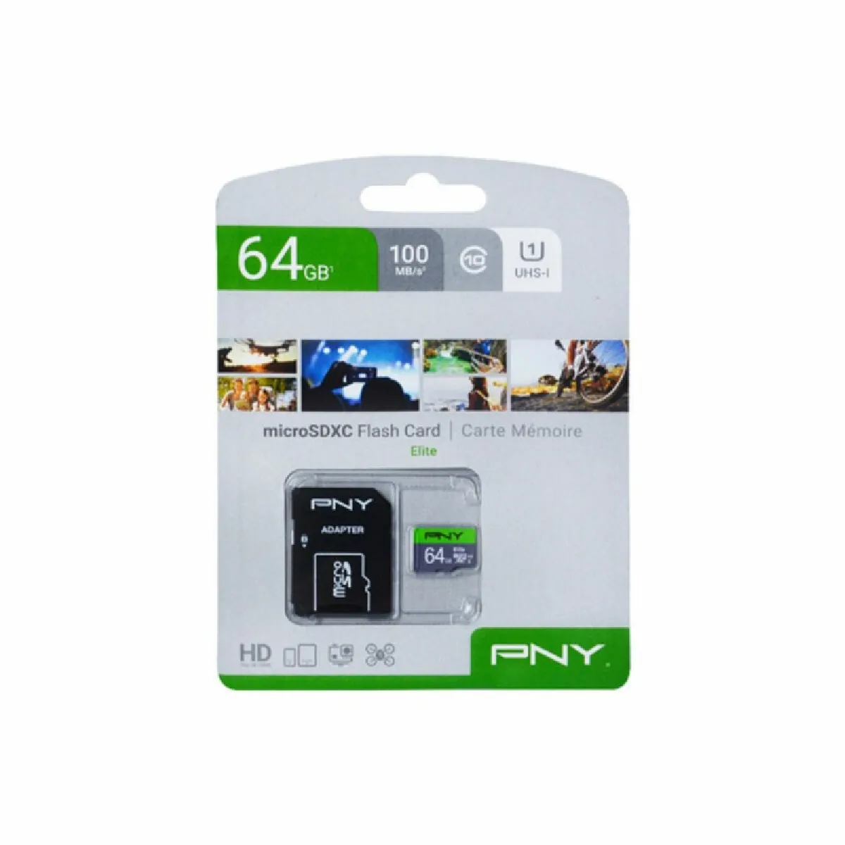 Pny Gris Elite 64 Go Microsdxc Uhs-I Classe 10 - Neuf - Image 3