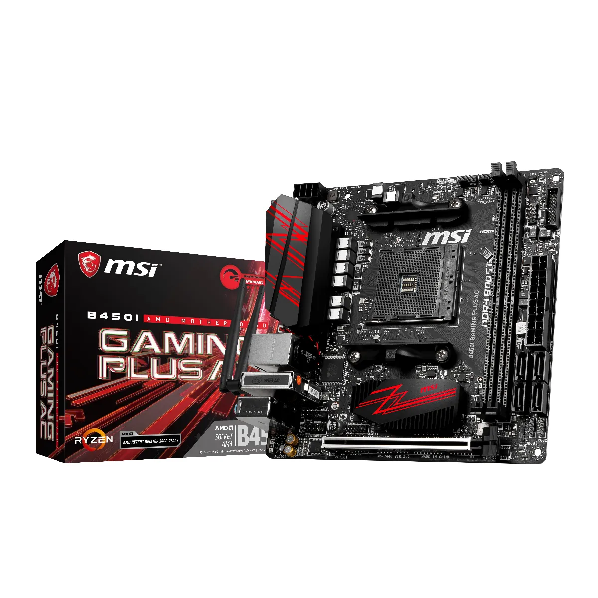 MSI Carte Mere  B450i Gaming Plus Ac - Am4