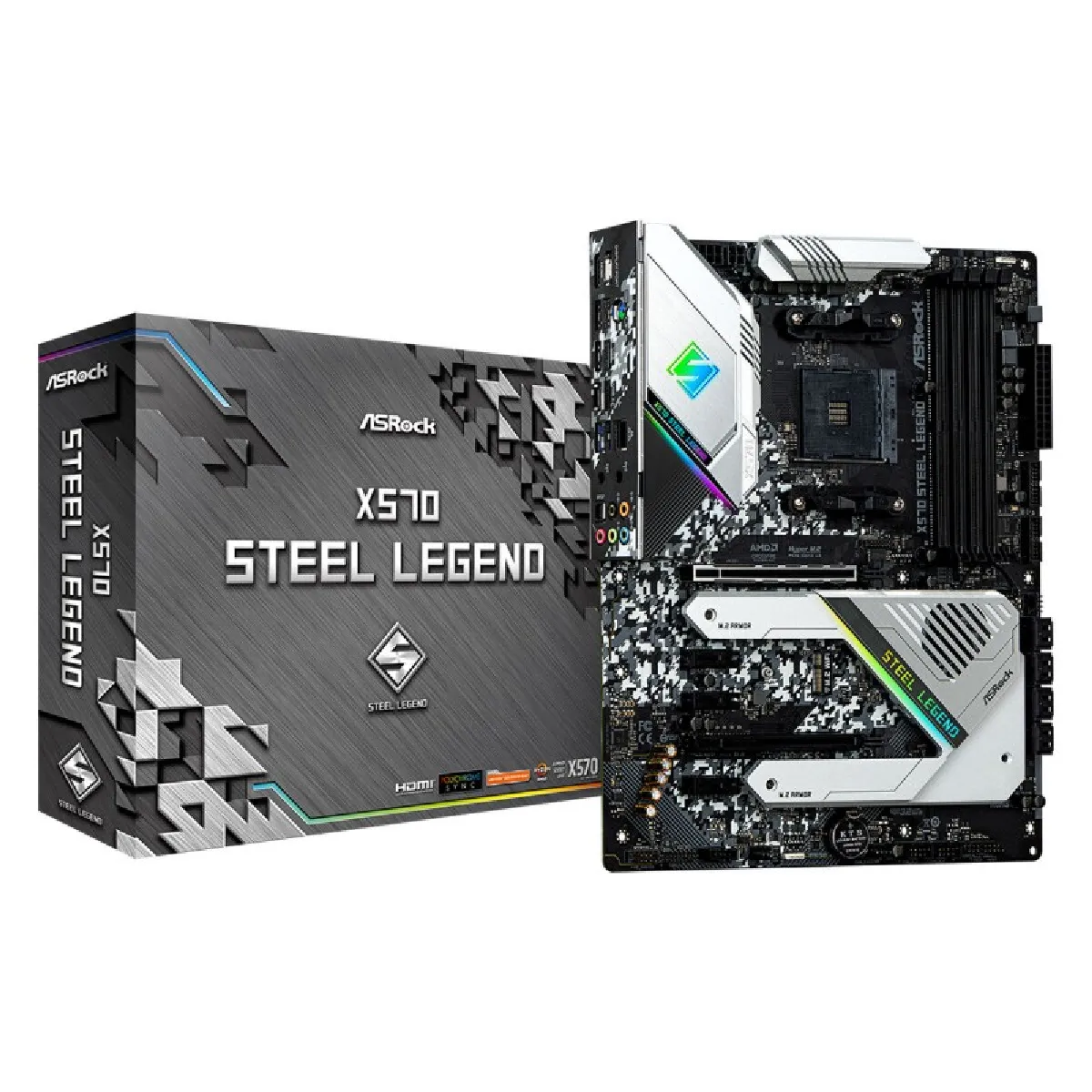 ASROCK Carte m&egrave;re  X570 Steel Legend - X570/AM4/ATX 